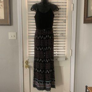 As U Wish / S / Black Crochet Floral Jumpsuit